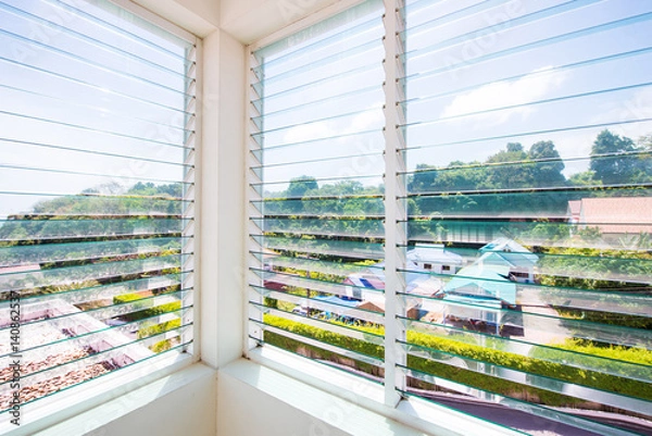 Obraz Windows glass louver in home