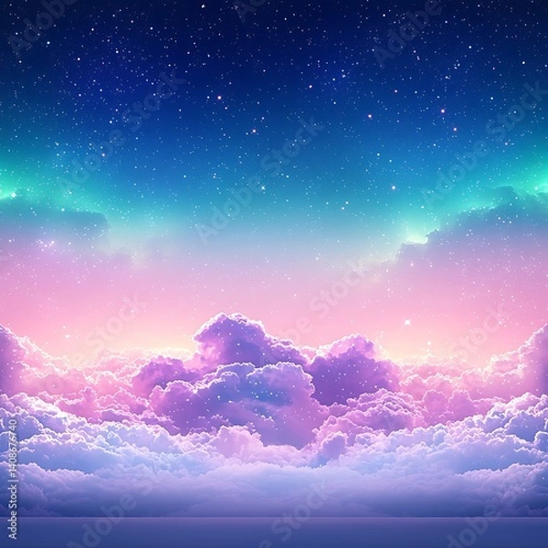 Obraz Starry Cloudscapes, Night Sky