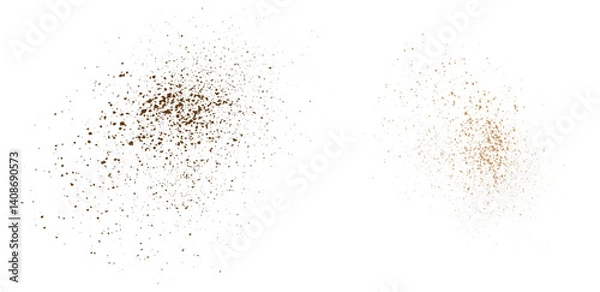 Fototapeta Splash isolated chocolate powder dust particle background illustration