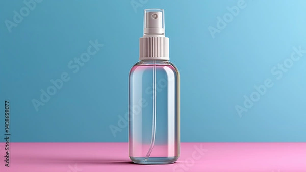 Obraz Pink Perfume in Glass and Plastic Bottles