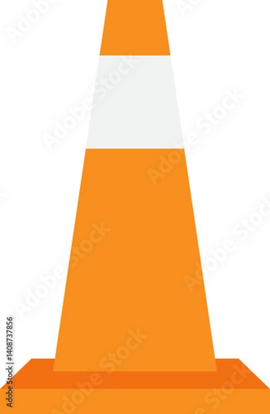Fototapeta Minimalist Traffic Cone Illustration