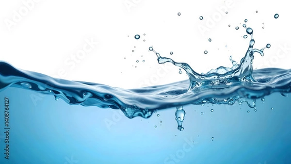 Obraz water splash isolated on white