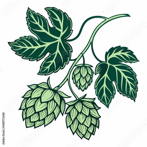 Obraz Vector illustrations of a hops