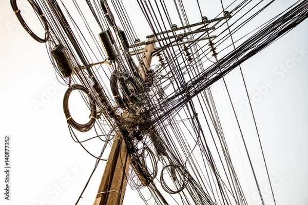 Obraz Electric pole Tangle