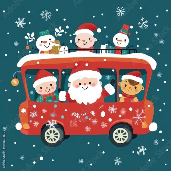 Fototapeta Santas Winter Ride