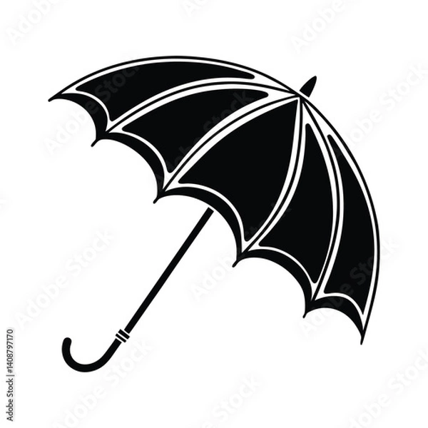 Obraz Umbrella flat vector icon isolated on white background.