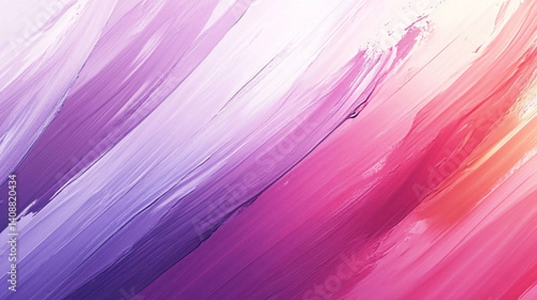 Fototapeta Abstract matte background with a soft ombre blend of gray, violet, lilac, pink, peach, and beige tones. Blurred stripes, rough texture, and pastel shades evoke calm, age, and subtle emotion.


