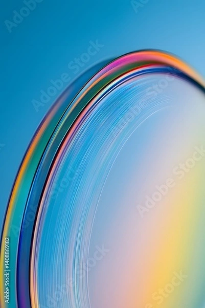 Fototapeta Abstract Rainbow Curve Lines Pastel Background Design