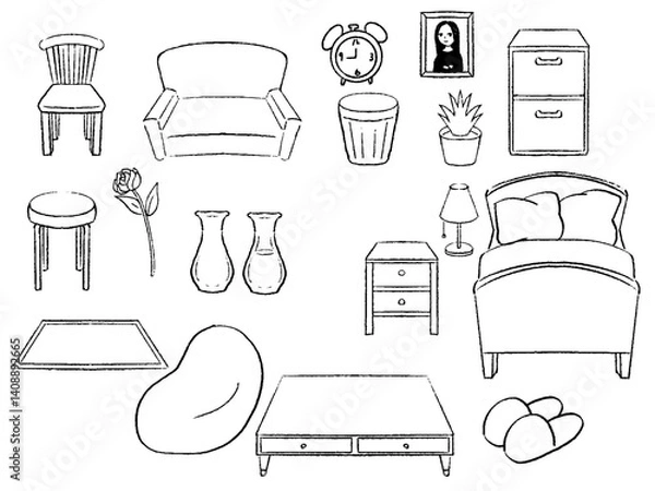 Obraz ペン風家具セット