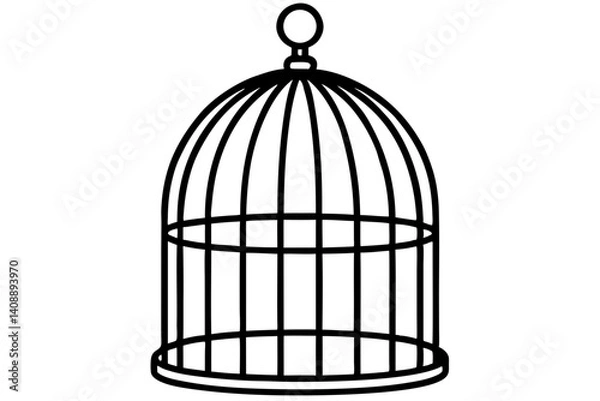 Fototapeta bird cage  silhouette