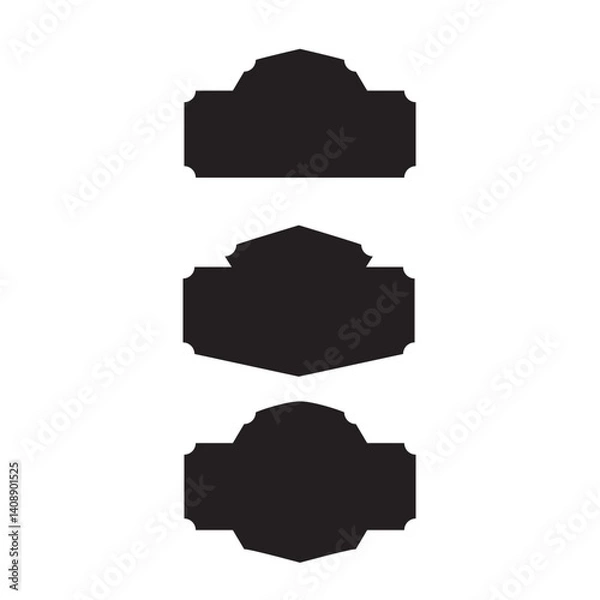 Fototapeta set of vintage shield design. retro style element.