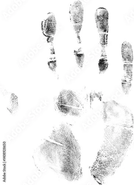 Fototapeta hand print on transparent background