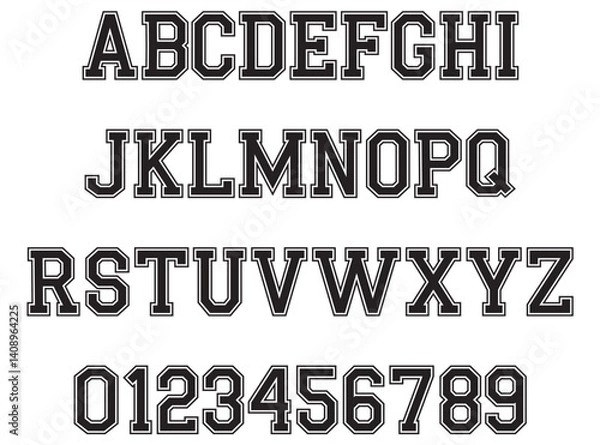 Obraz Varsity XL Outlined SVG