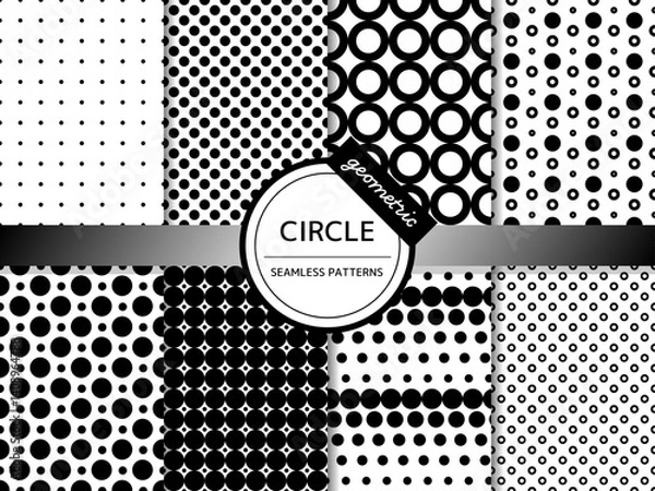 Fototapeta ジオメトリックなシームレスパターンのセット ドット