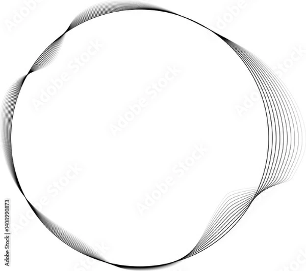 Obraz Circle blend line halftone liquid shape for frame, logo, symbol, icon