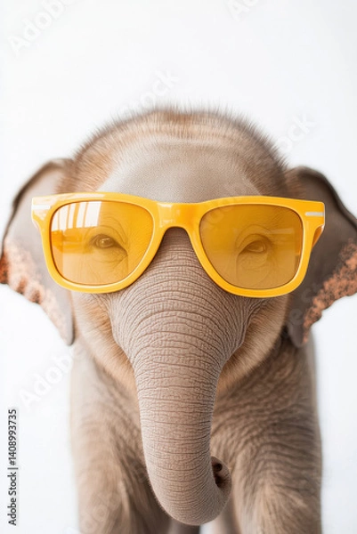 Obraz elephant wearing sunglasses