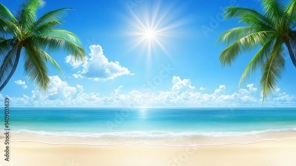 Obraz Tropical beach scene