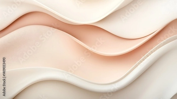 Fototapeta Creamy, flowing textures create a delicate skin-tone aesthetic.
