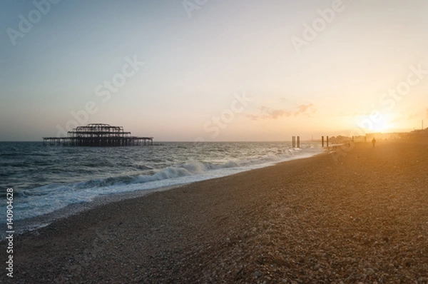Obraz Sunset at Brighton Beach