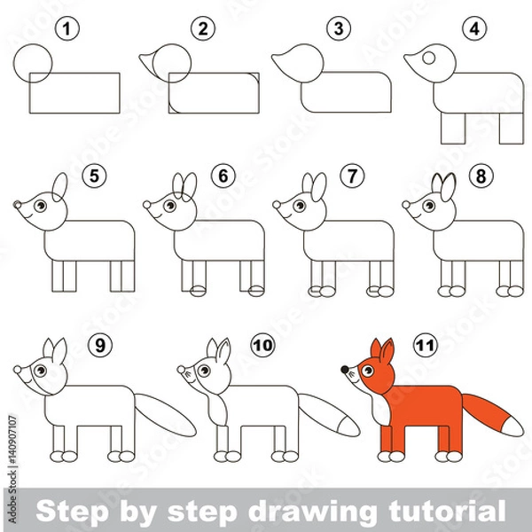 Obraz Drawing tutorial.