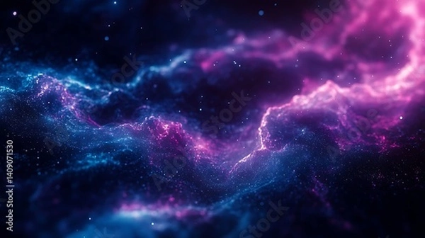 Fototapeta Cosmic nebulae display swirling, vibrant colors.