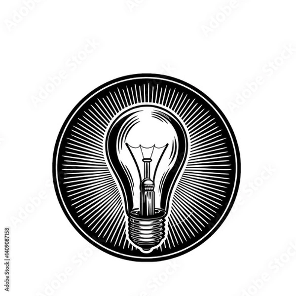 Fototapeta light bulb icon vector