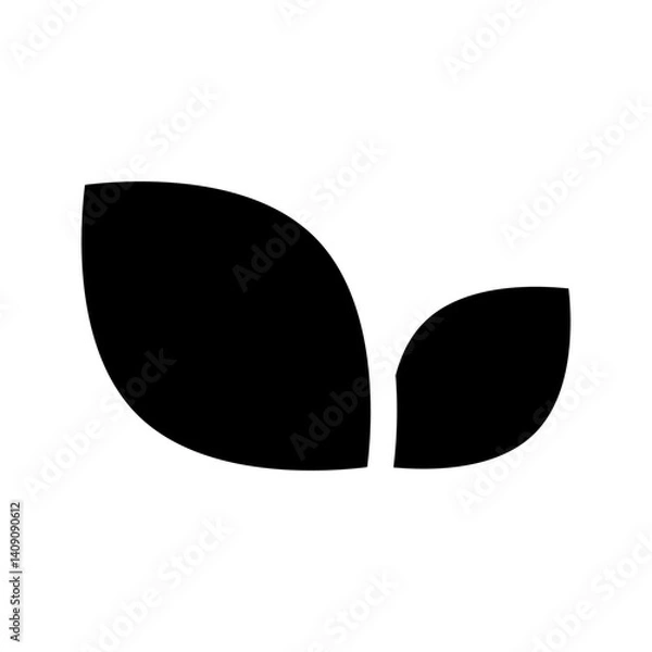 Obraz Leaf vector icon. Tea leaves.