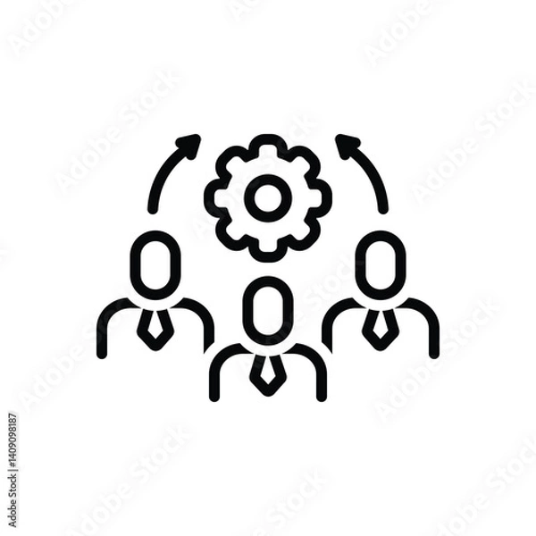 Obraz Black line icon for manage