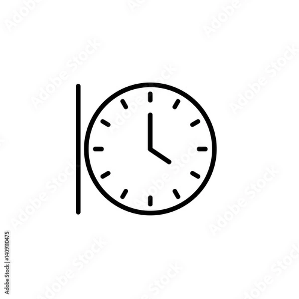 Obraz Simple clock icon displaying time on a minimalist background  