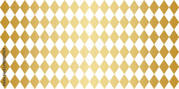 Fototapeta Modern golden gradient elegant luxury retro elegant seamless harlequin pattern background, vector banner design