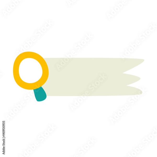 Obraz Name Tag Cute Character School Illustrations