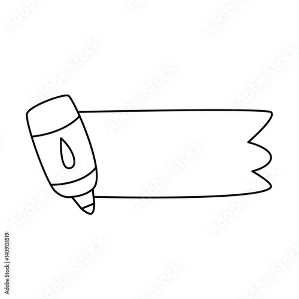 Obraz Name Tag Cute Character School Illustrations