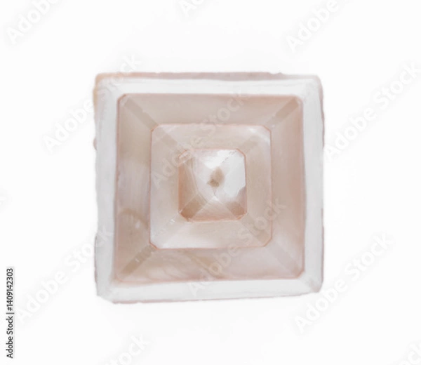 Fototapeta colored marble pyramid isolated on white background