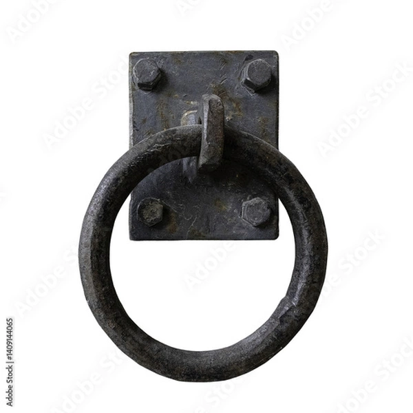 Obraz solid iron ring on metal plate