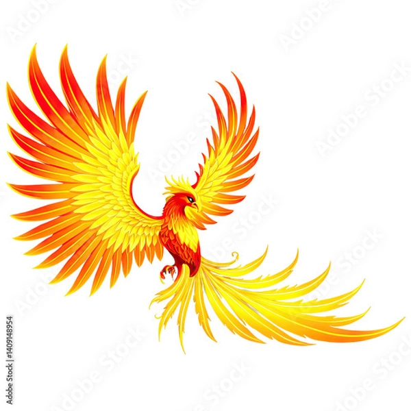 Fototapeta Rebirth in Flames: The Mythical Phoenix Ascends