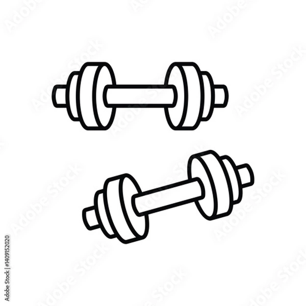 Fototapeta Weights  icon vector stock illustration