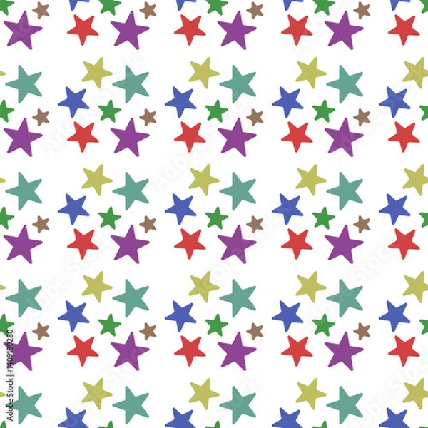 Obraz Colorful star seamless on white backround Eps 10