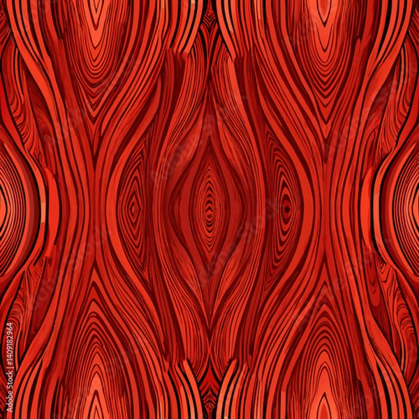 Obraz Emberwood Elegance: A Seamless Red & Orange Grain Pattern
