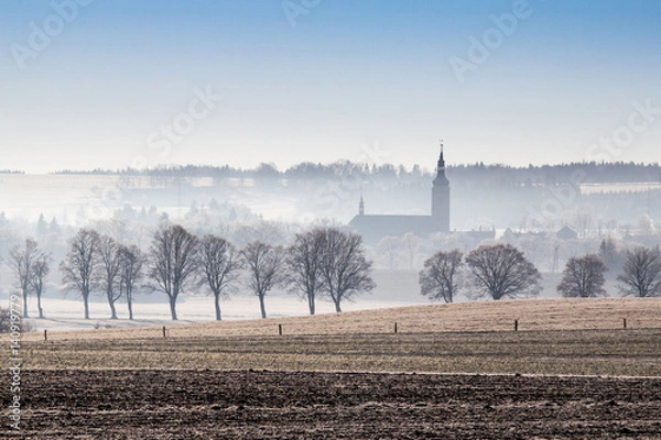 Fototapeta Monastery in fog
