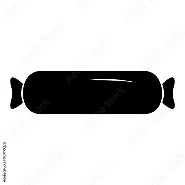 Fototapeta A Clean And Minimal Pictogram Vector Of A Soft Bolster Pillow Designed For Comfort And Relaxation