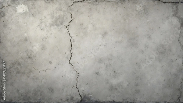 Fototapeta Rough concrete texture with visible cracks and weathered stains


