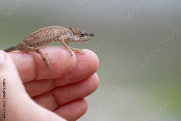 Obraz Tiny Madagascar chameleon