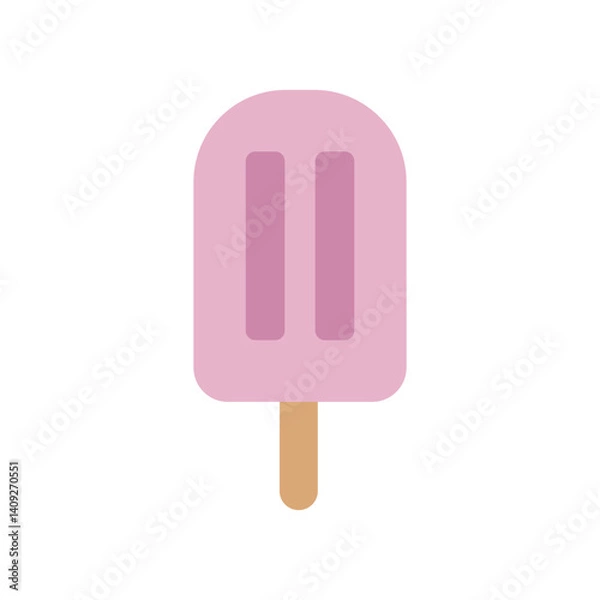 Fototapeta アイスキャンディのアイコン（ピンク）