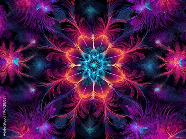 Fototapeta Vibrant Fractal Texture Background