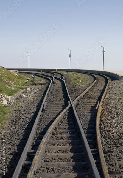 Fototapeta Gleis Weichen