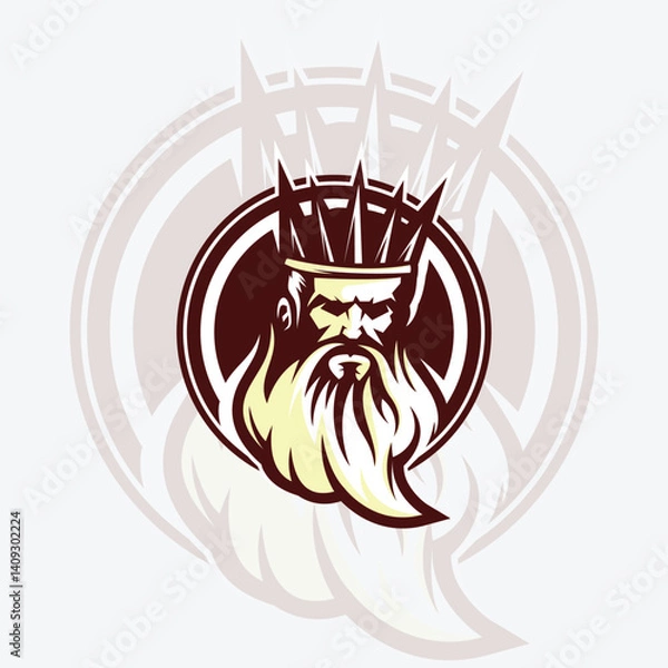 Fototapeta zeus mascot logo design premium vector