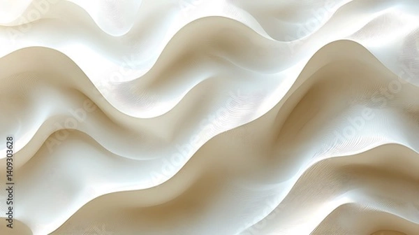 Fototapeta Abstract Wavy Background with Light and Shadow for Modern Design