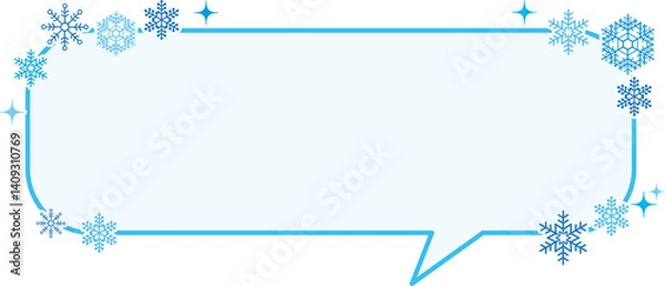 Fototapeta 冬の吹き出し