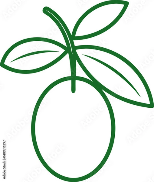 Obraz olive outline icon. olive line art icon