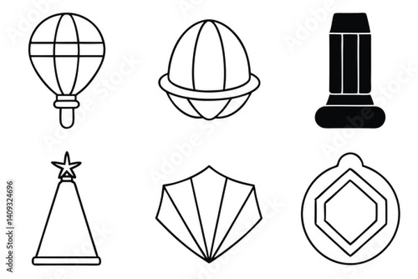 Fototapeta reflective line art unique creative abstract drawing style